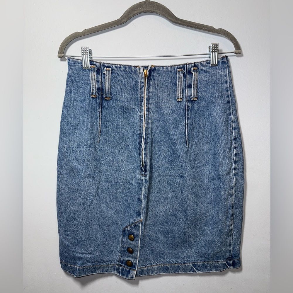 Stuffed Shirt Jeanswear Vintage 90’s Made in America Blue Denim Skirt Sz 13/14